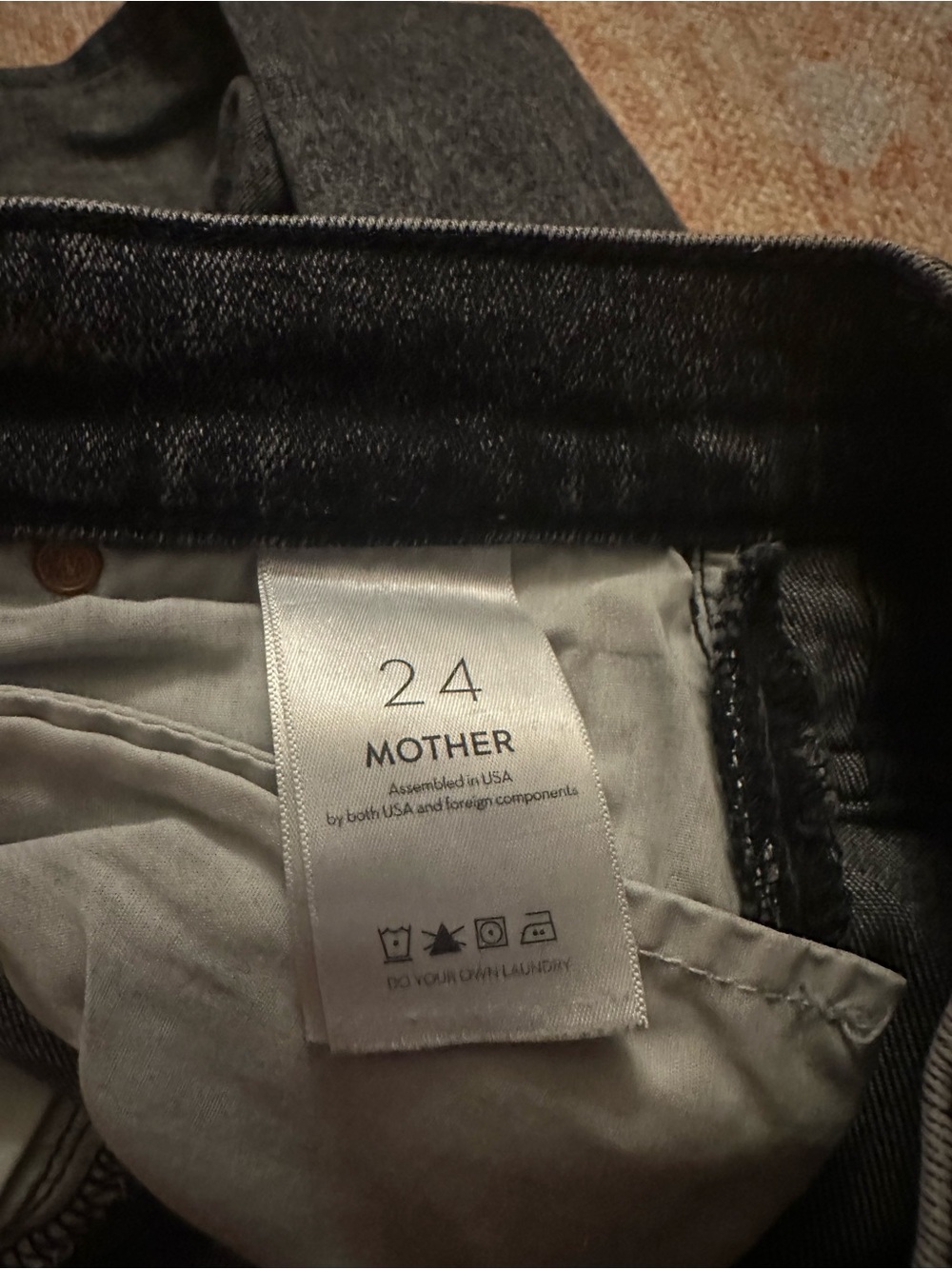 MOTHER - Stunner Zip Ankle Step Fray Skinny Jeans in Train Stops grey size 24 - Picture 4 of 12
